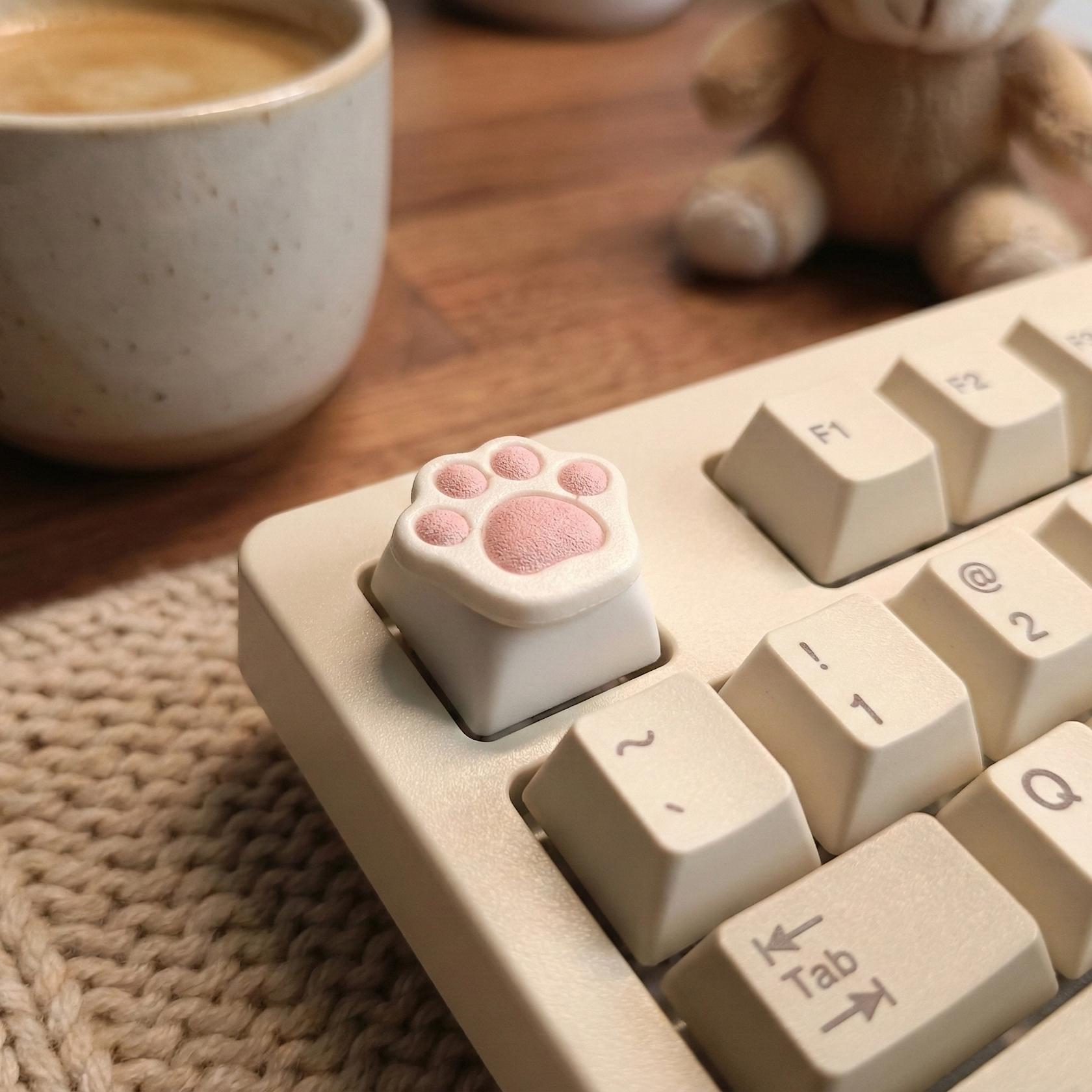 Cute Cat Paw Keycap Gift, Personalized Single Keycap, Creative Custom Mechanical Keyboard, Girl's Unique Gift Idea