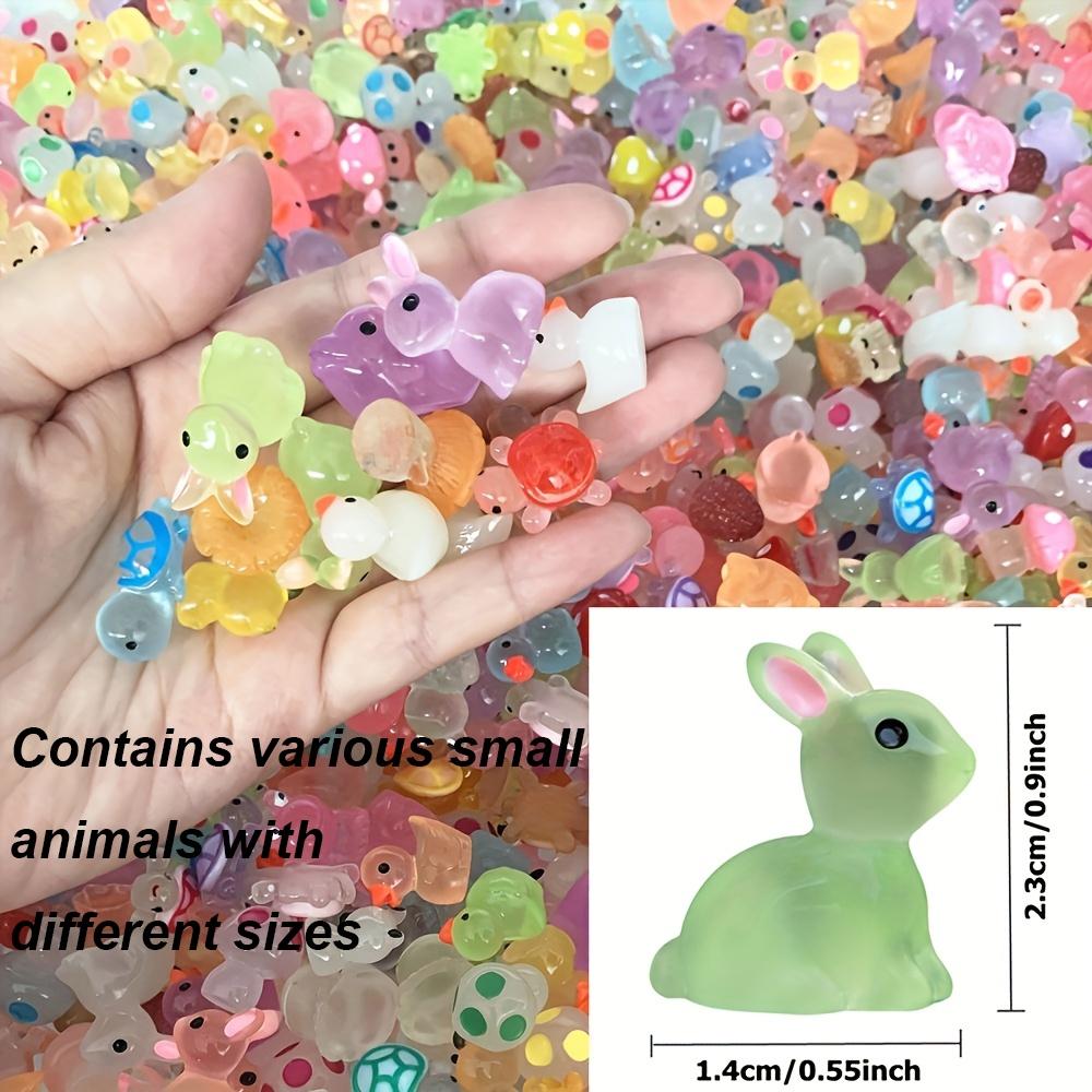 Mini Glow-In-The-Dark Animal Mushroom Resin Models Figurines, Surprise Mystery Pack, Home Decor, Fairy Garden, Birthday Party Gift, DIY Crafts