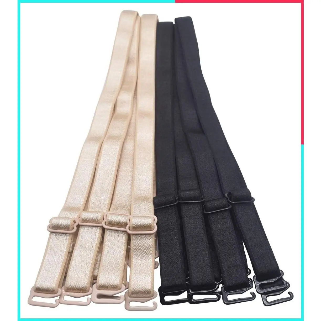 Replacement Shoulder Bra Straps 12mm 15mm 18mm Width Elastic Adjustable Removable Multi Color