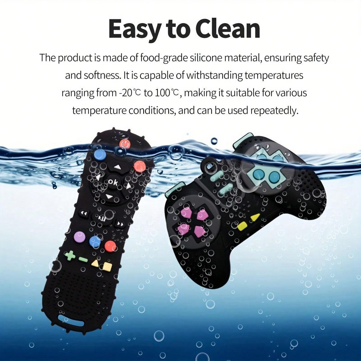 Silicone Teething Toys for Babies, 2-Pack Rubber Teethers, Baby Soothing Toy, Sensory Teether, Educational Chewable Toy for Infants 0-12 Months