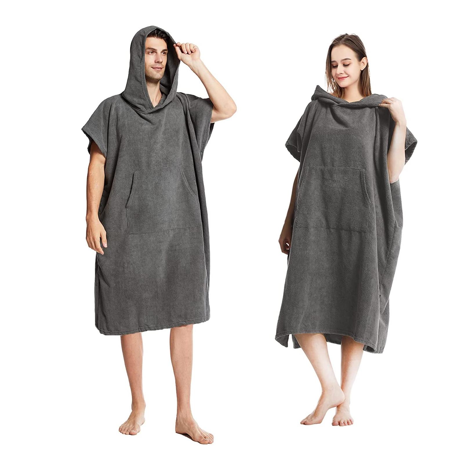 1pc Microfiber Changing Robe with Hooded Design and Convenient Pockets, Quick-Dry Warmer Changing Towel for Men and Women, Unisex Fit, Perfect for Camping, Surfing and Swimming.