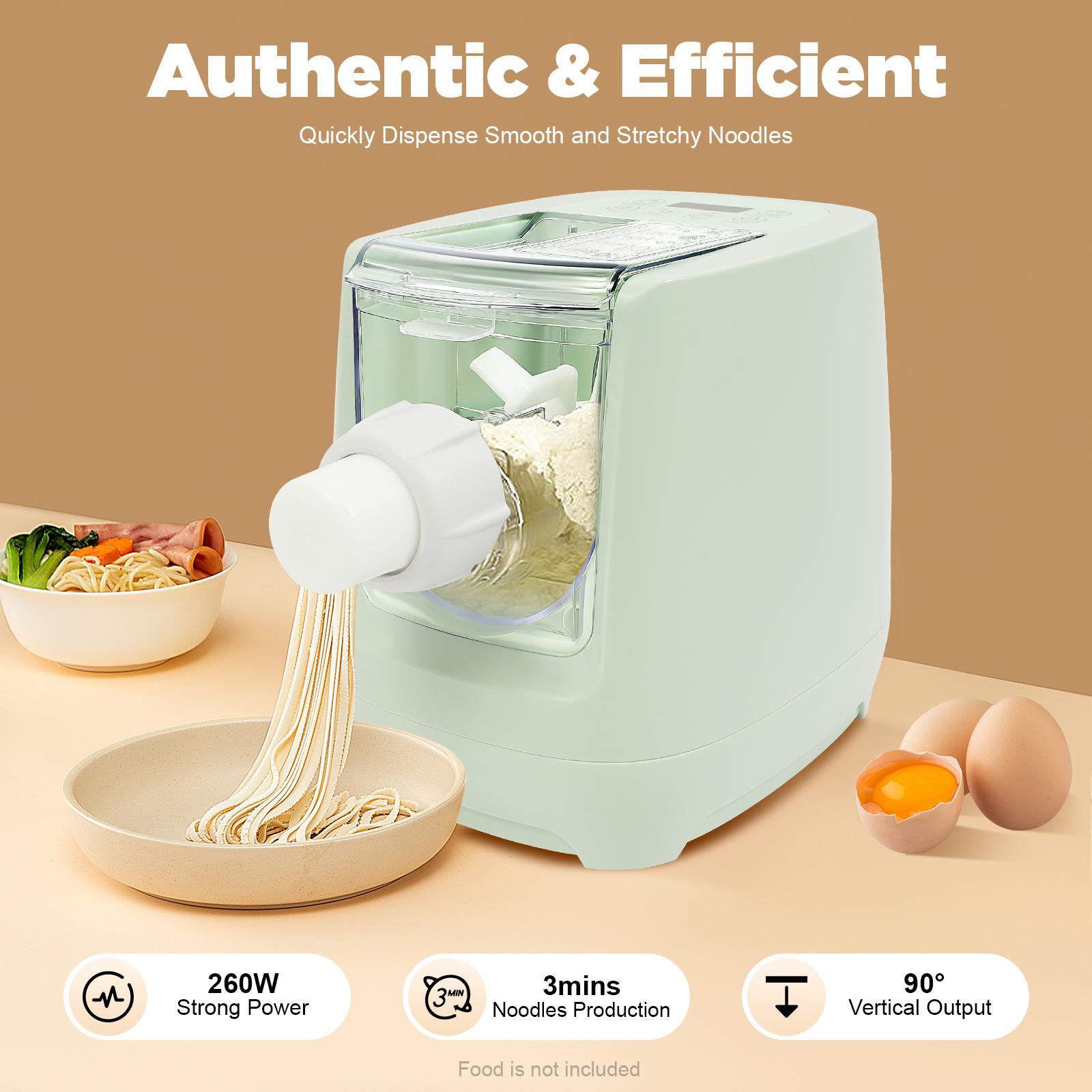 110V 260W Electric Pasta Maker 13 Molds Green Modern 3min Fast Output LED Display for Home Kitchen Restaurant Noodle Shop Dishwasher Safe Kitchen Gadgets