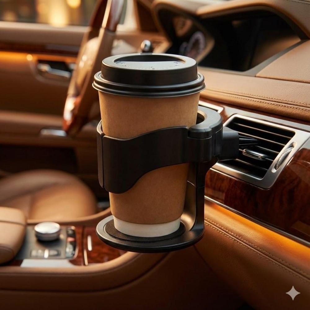 Universal Rotating Car Cup Holder Clip-On Drink Mount for Coffee Bottle Soda Can Auto Air Vent Organizer Accessories Practical Vehicle Storage