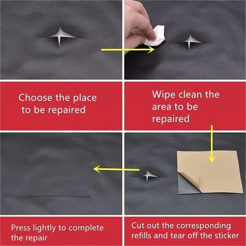 Self-Adhesive Leather Repair Patch, Sofa Upholstery Fabric, Back Glue Interior Material, Soft Padding Self-Stick Refurbishment