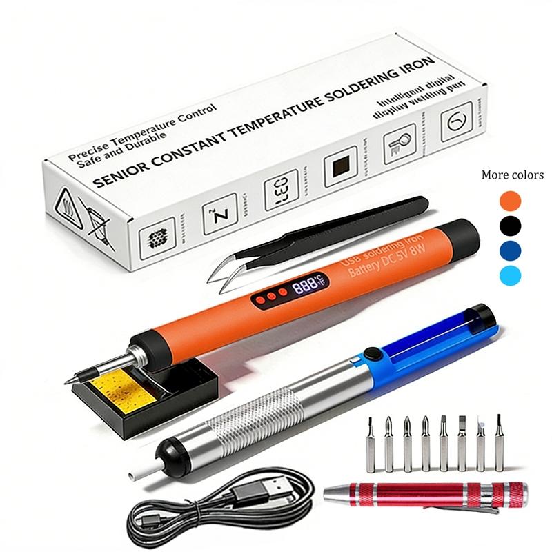 USB Digital Display Welding Tool, LCD Welder with Temperature Control Button, Ideal for Home Appliance Repair