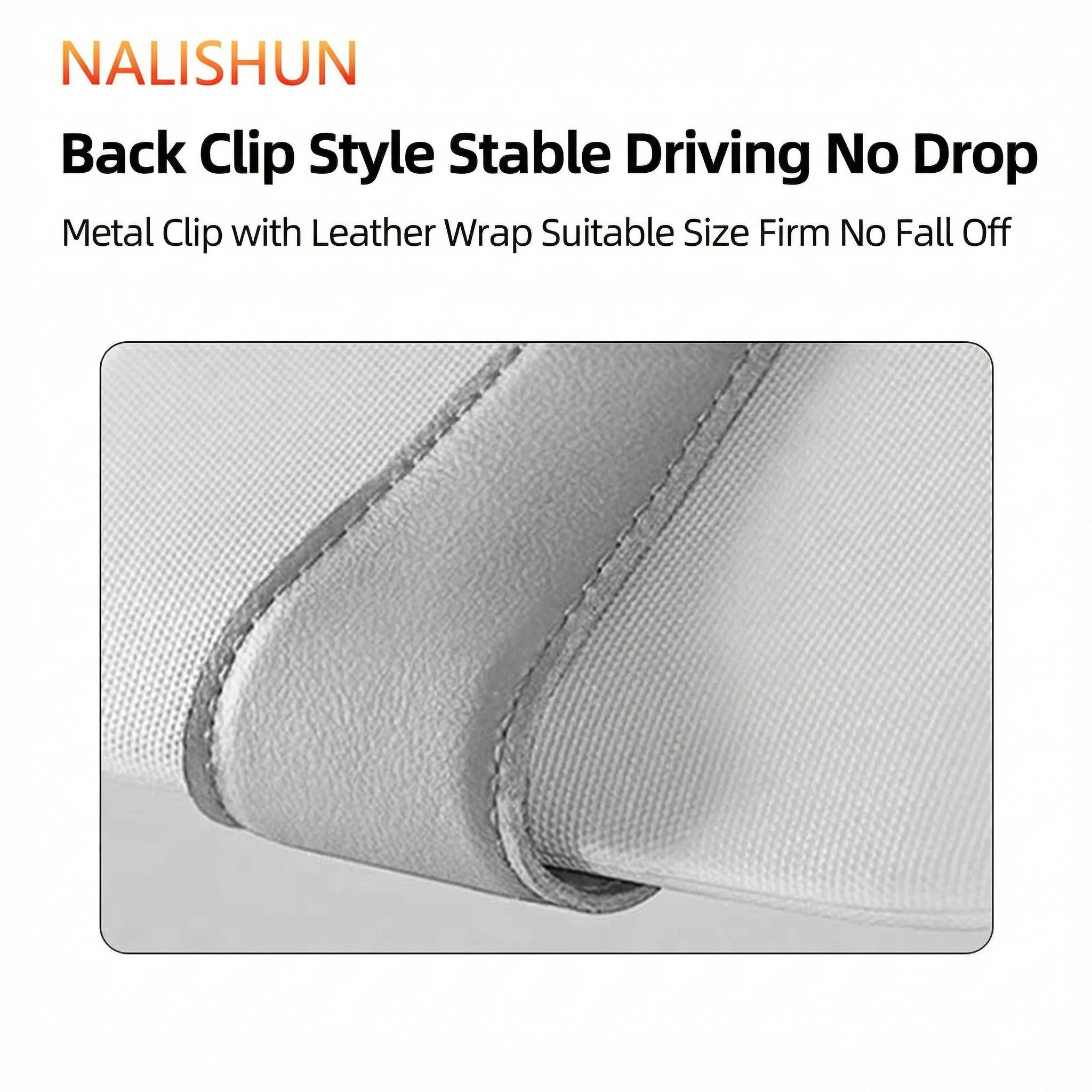 3pcs Car Sunshade Sunglass Holder Clips, Leather Multifunctional Car Sunglasses Rack, Essential Automotive Accessory for Drivers