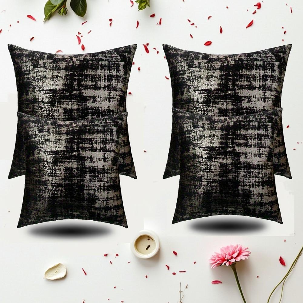 4pcs Pillow Covers Set, Silver Soft Modern Style, Home Sofa Chair Backrest Decorative Cushion Cover