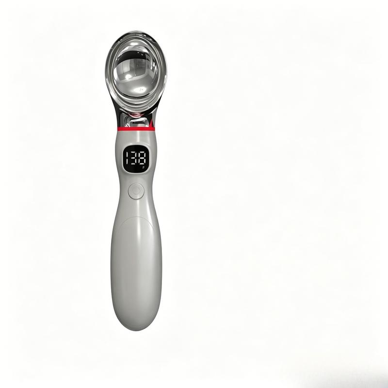 Rechargeable Electric Ice Cream Scoop, 2oz Stainless Steel, LED Display, Ambient Light, Durable Hard Ice Cream Scoop