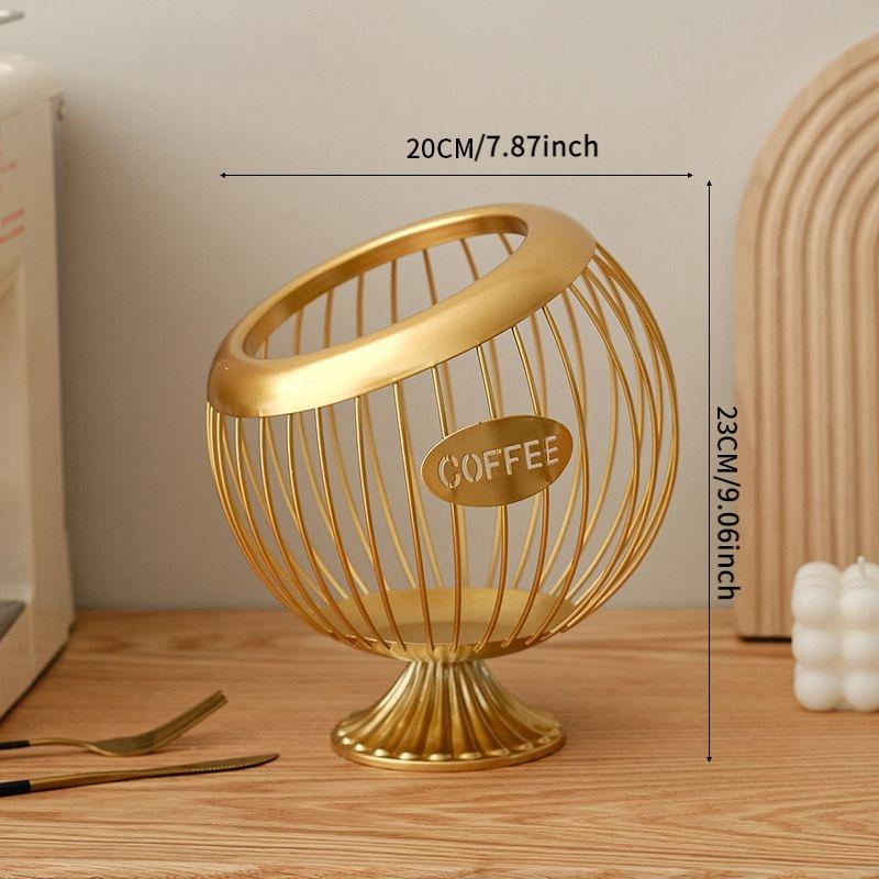 Metal Fruit Basket Geometric Design Snack Candy Dish Creative Bowl Modern Decorative Plate for Home Office Gift