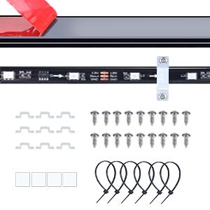 NilightTruck Bed StripRGB-IC LEDLights forTruckBed PickupMultiDream ColorDIYMusic synchronous with APP and RF Remote Control 3PCS 60inch Truck Bed Light car interior Vehicle Waterproof