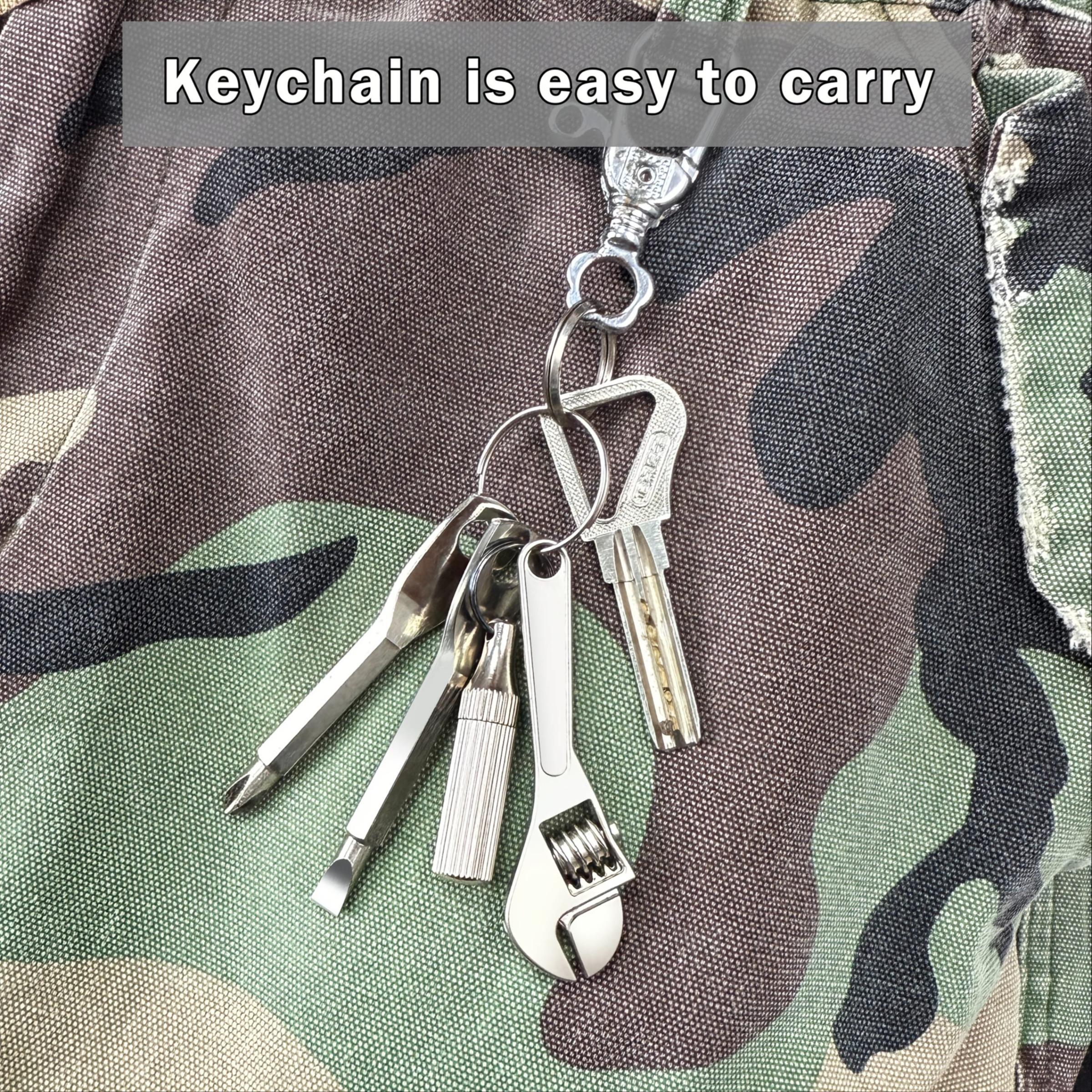 4-in-1 Pocket Mini Tool - - EDC Portable Mini Tools: Copper Pocket, Letter Opener, Mini Screwdriver, and Keychain Wrench - Outdoor Camping & Bicycle/Motorcycle Repair Kit for Home Maintenance Portable Hand Tools #GLOBAL PICKS