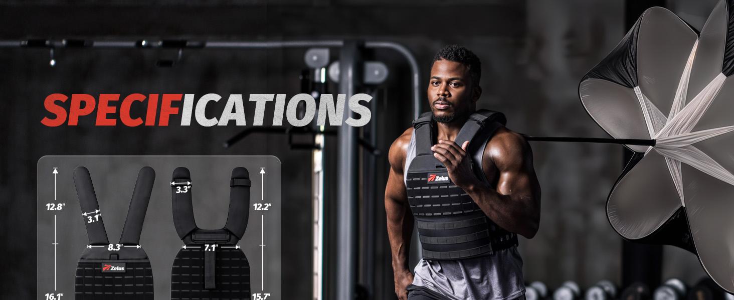 【SpringStatements】ZELUS Tactical Weighted Vest for Men Women(Vest Only, Plates Not Included), Adjustable Training Vest with MOLLE Panels & Chest Pocket, Tactical Fitness Gear for Outdoor & Gym Workouts