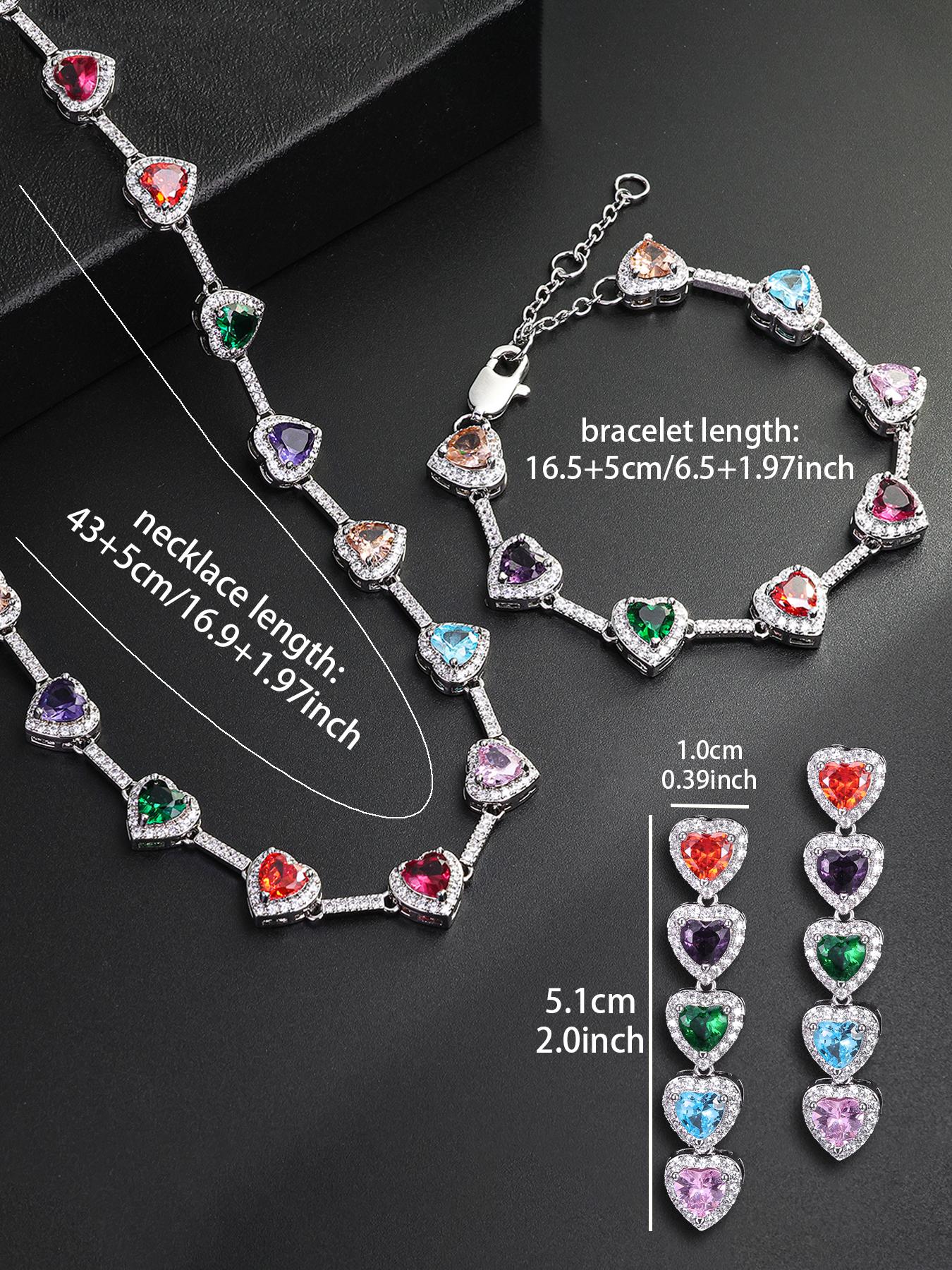 Women's Jewelry Set, Chain Necklace Bracelet Earrings Trio, Fashionable Jewelry Set, Elegant Jewelry Set, Sexy Colorful Accessories for All Seasons, Perfect Gift Idea