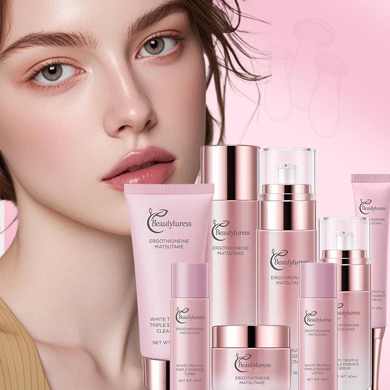 Korean Style Glass Texture Skincare Set, 8-Piece Hydrating Moisturizing Kit, Suitable for Sensitive Skin, Contains Hyaluronic Acid, Daily