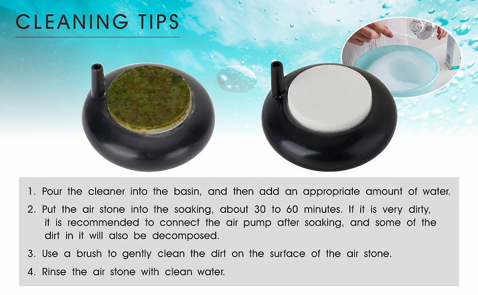 hygger Aquarium Air Stone, Bubble Stone Fish Tank Oxygen Stone Ultra Silent Deep Dissolving Oxygen Diffuser Kit for Aquarium Fish Tank and Hydroponic