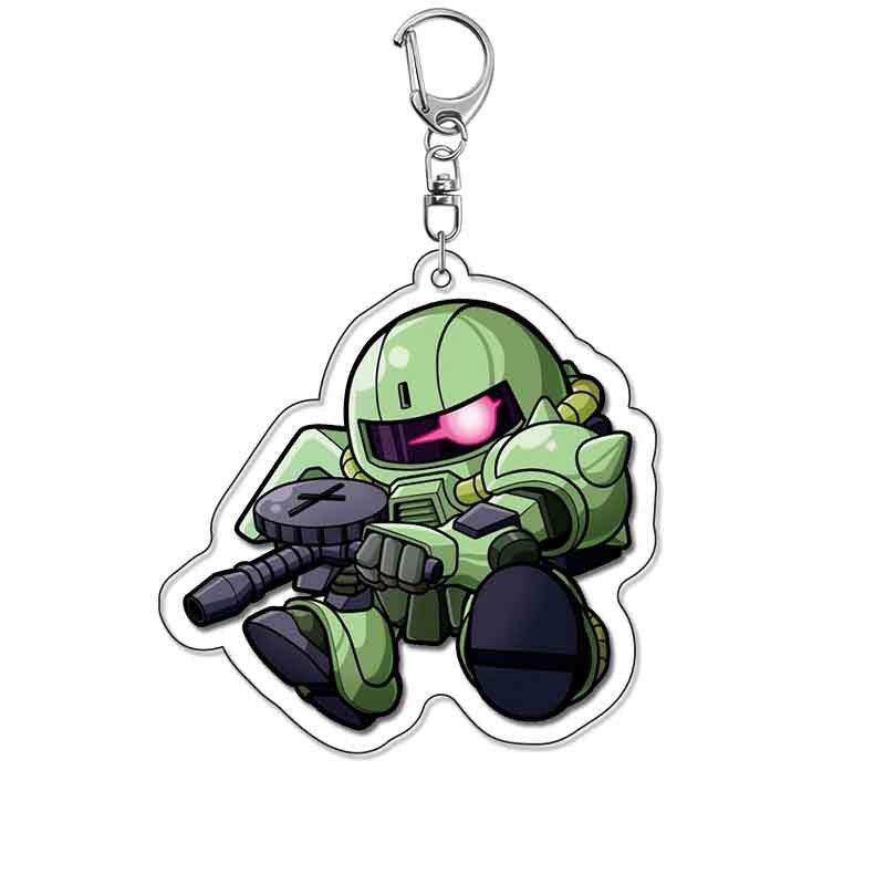 Creative Anime Game Peripheral Gundam Acrylic Keychain Cartoon Figures Backpack Pendant Keyring Trendy Jewelry Gift