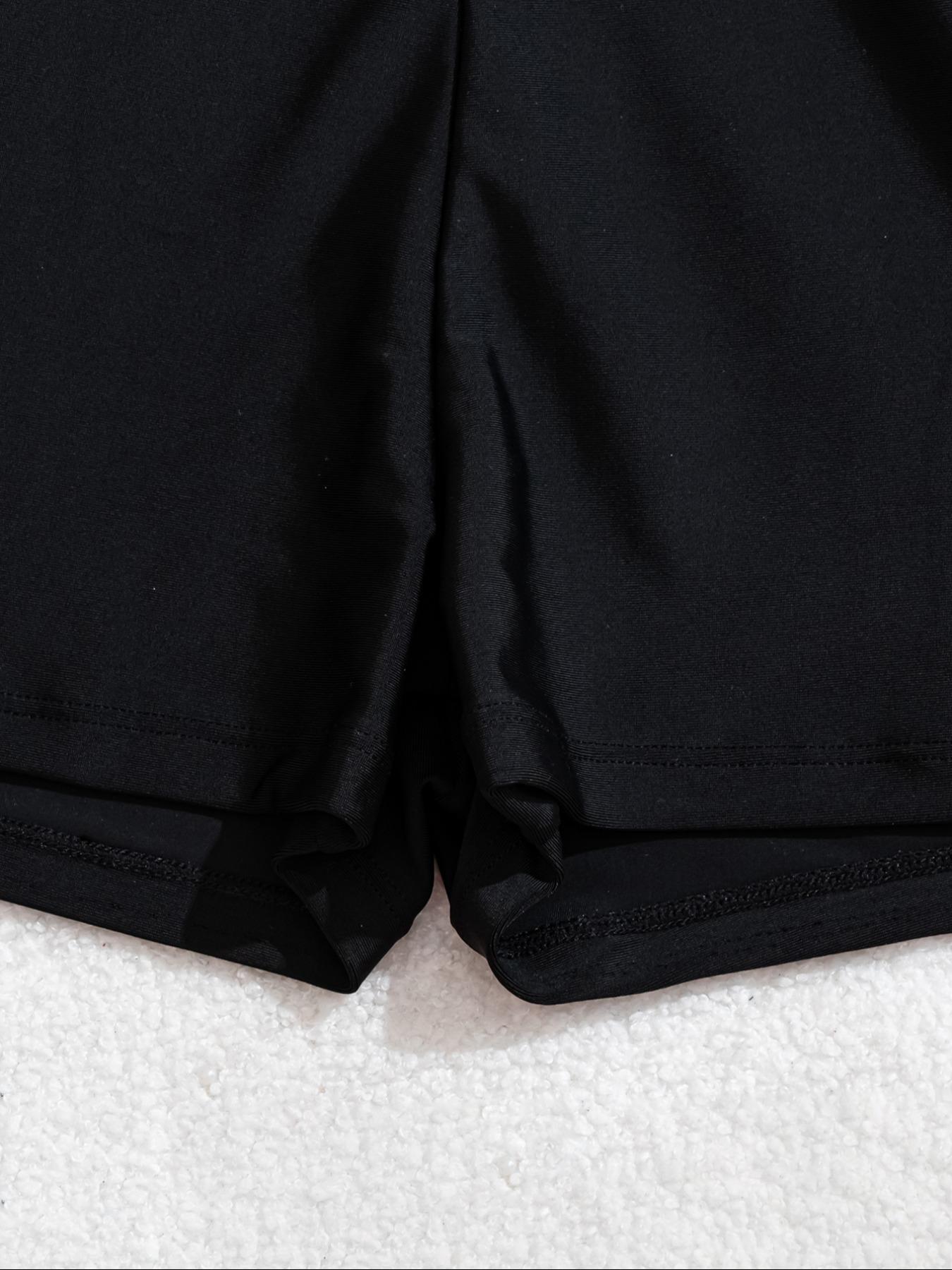 Women's Swimsuit Set with Shorts, Comfortable Summer Beach Vacation Swimwear, Fitted Style, Moderate Fabric Thickness, Tankini Bathing Suits