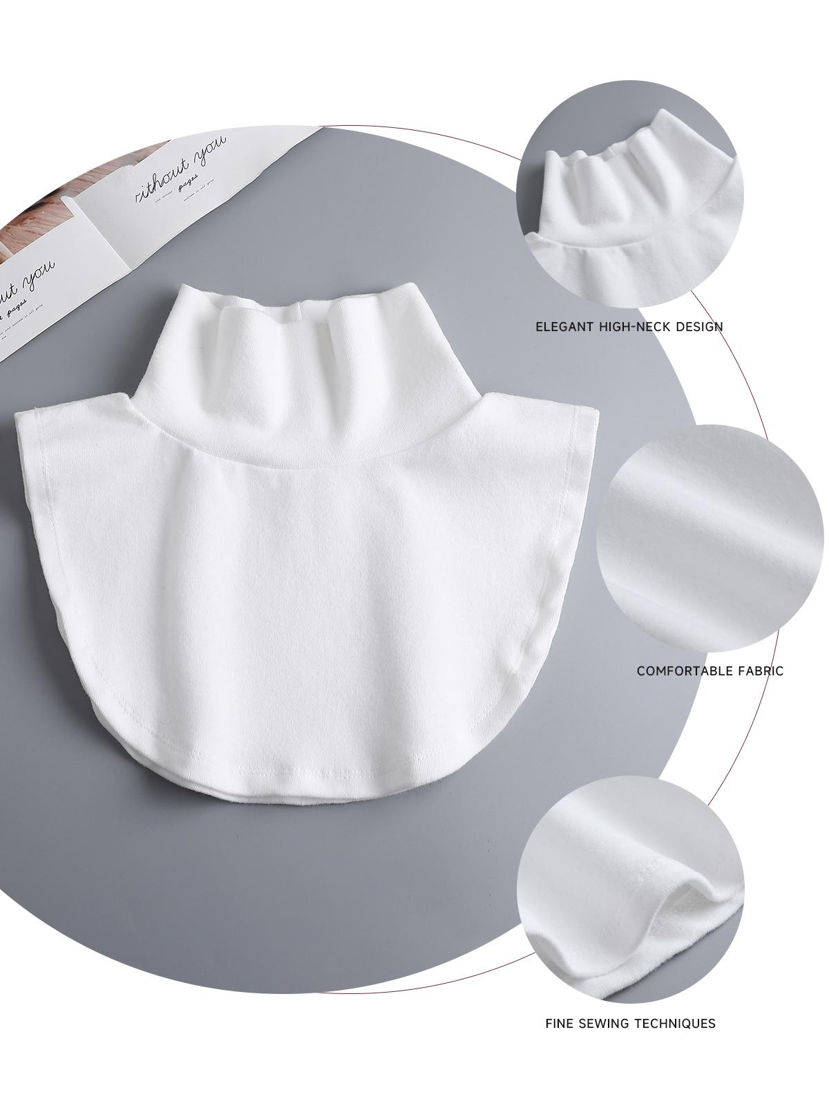 Knitted Fakes High-Collar Women'S Pullover Collar Top, With A Removable Neckline Design. Dickey Halfs Shirt, Decorative High Collar For Warmth And Wind Protection.