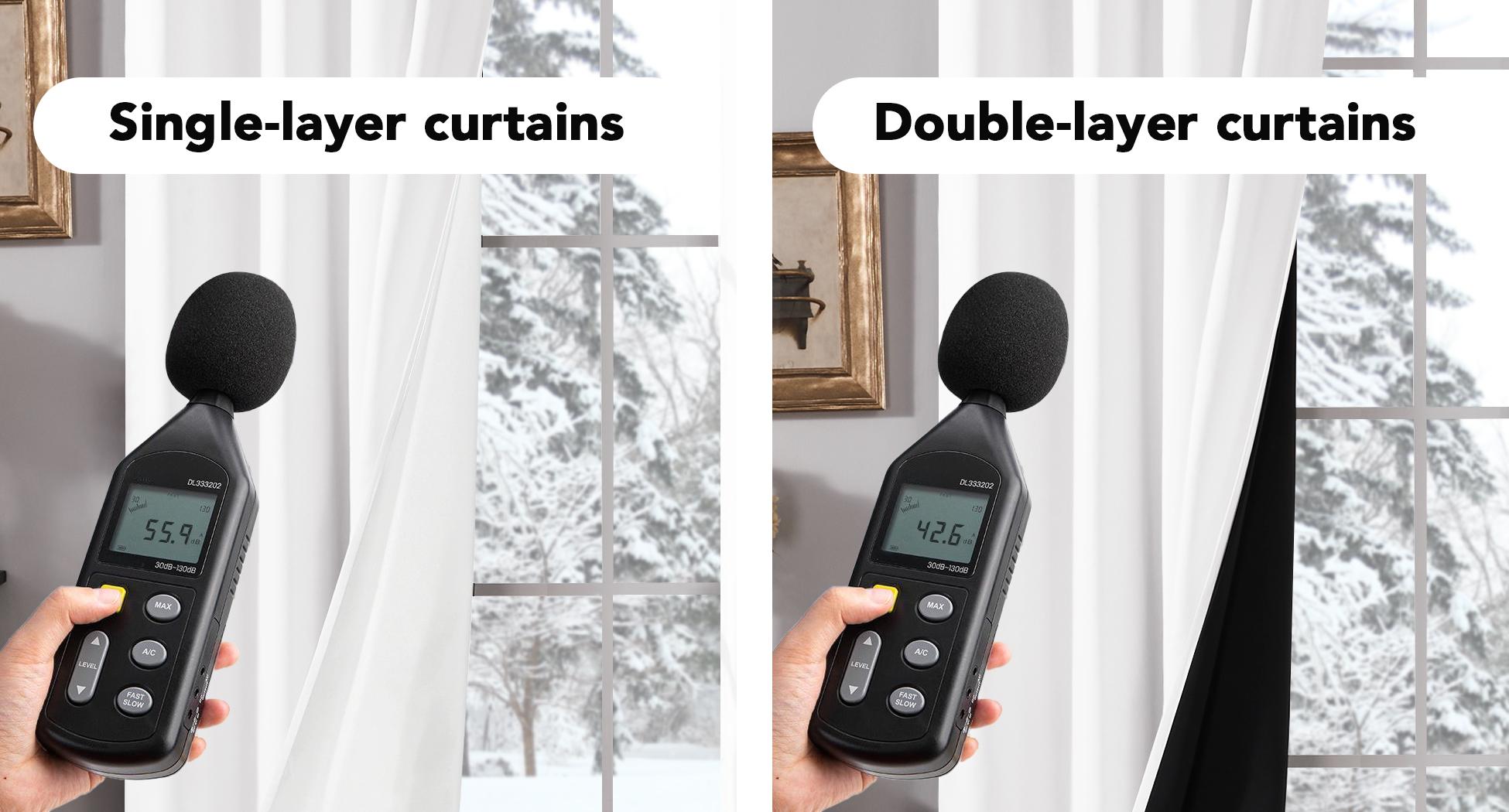 Deconovo 100% Blackout Curtains (2 Panels) - Thermal Insulated, Soundproof, Heavy-Duty, Cold-Proof Drapes for Living Room & Bedroom