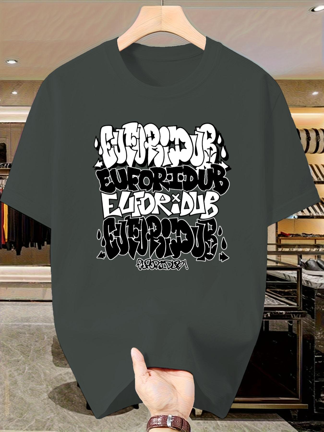 Graffiti T-Shirt Alert! Wild Style Print, Essential Streetwear Top, Short Sleeve Slim-Fit Casual Tee, Perfect for Urban Fashion