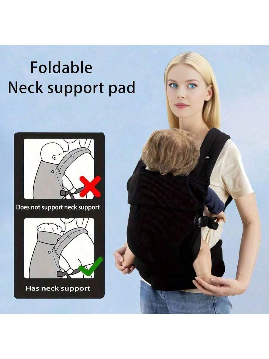 Adjustable Baby Carrier Backpack, Soft Plush Fabric, Four-In-One Multifunctional Design, Lightweight & Breathable, Perfect for Outdoor Use