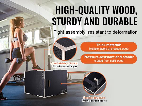SummerWinsVEVOR 3 in 1 Plyometric Jump Box, 30/24/20 Inch Wooden Plyo Box, Platform Jumping Agility Box, Anti-Slip Fitness Exercise Step Up Box for Home Gym Training, Conditioning Strength Training, Blackdealsforyoudays SummerWinsVEVOR 3 in 1 Plyometric Jump Box, 30/24/20 Inch Wooden Plyo Box, Platform Jumping Agility Box, Anti-Slip Fitness Exercise Step Up Box for Home Gym Training, Conditioning Strength Training, Blackdealsforyoudays