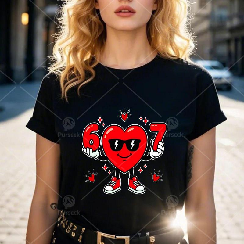 4 Pack Funny 67 Valentines Day Dabbing Heart Love 67 Meme Iron On Patches for Clothes Bags DIY Iron On Transfers Decor