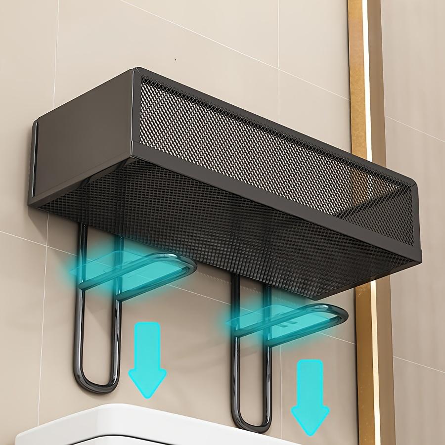 Wrought Iron Bathroom Shelf - Fine Mesh Shower Caddy - Toilet Top Paper Storage Rack - Portable Shower Shelf - Bathroom Accessories - Suitable for Toiletries & Cosmetics Storage and Organization - Washroom Accessories - Home Decor, Shelves