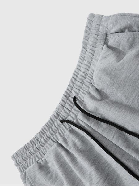 Women's Summer Casual Inverted Rose Letter Print Pants, Simple Drawstring Sweatpants, Ideal for Spring & Fall Outdoor Activities