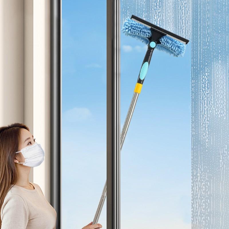 Two-In-One Glass Cleaning Brush, Efficient Window Cleaner Tool, Easy-To-Use Design, Perfect for Home & Office Use, Durable & Effective