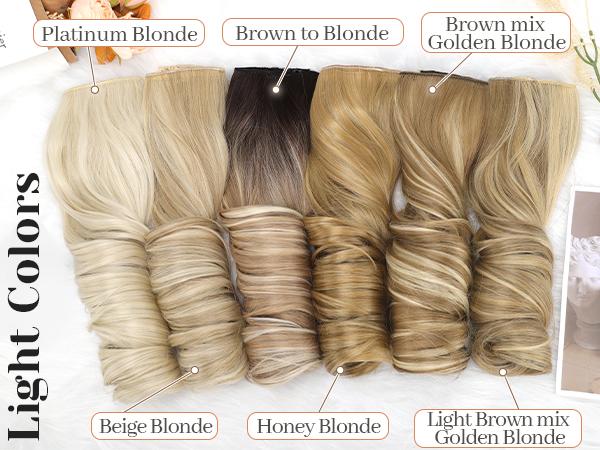 [ kookastyle ] 20inch Invisible Wire Synthetic Hair Extensions 20‘’ Long Wavy Layered Synthetic Clip in Hair Extensions with Transparent Wire Adjustable Size 6 Secure Clips Dark Brown Thick Hairpieces for Women 20 Inch