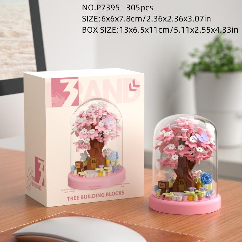 Spring Summer Autumn Small Particle Building Blocks Tree House, Dust Cover Included, Back-To-School DIY Gift, 2026 Trending Toy Present