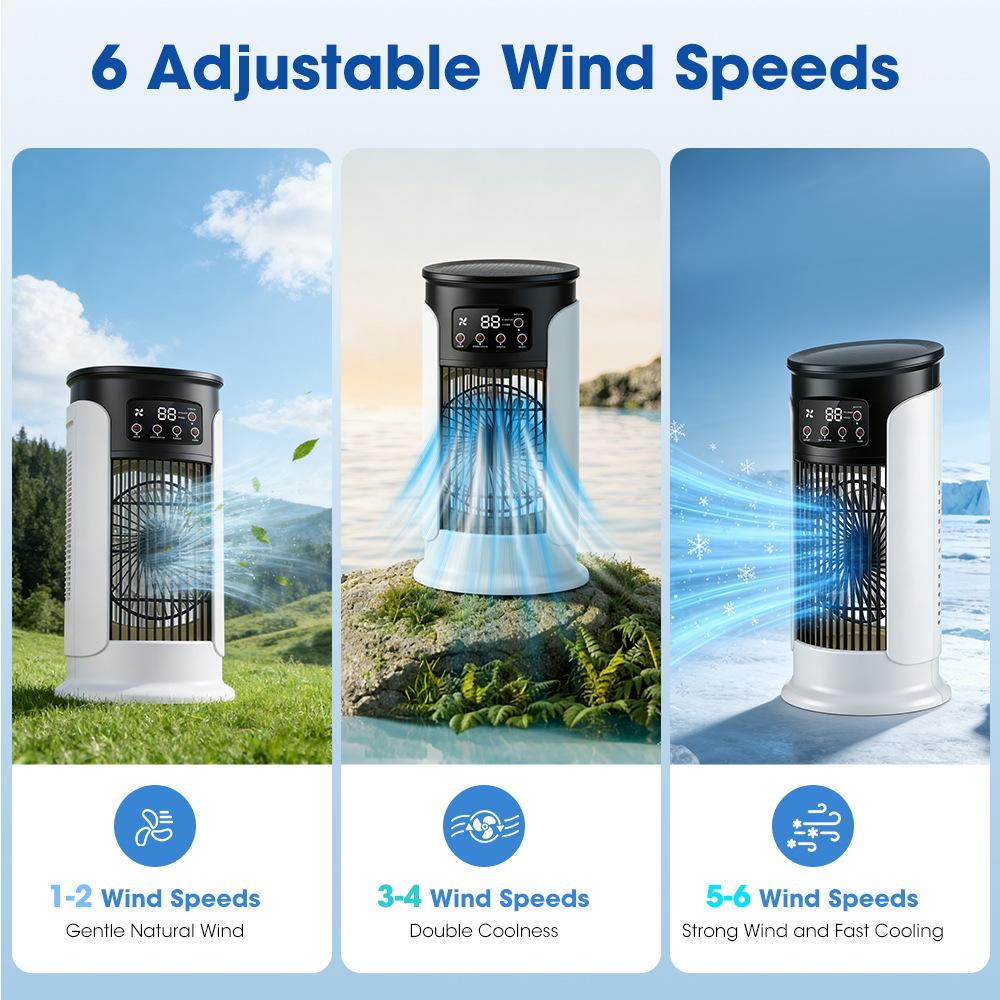 New cross-border air cooler for home use, desktop USB fan, office spray mini air conditioner fan, portable cooling device