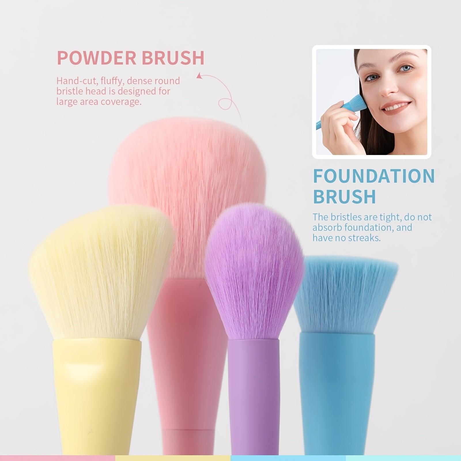 17-Piece Macaron Makeup Brush Set, Professional High-End Cosmetics Brushes, Ideal for Travel, Perfect Holiday Gift