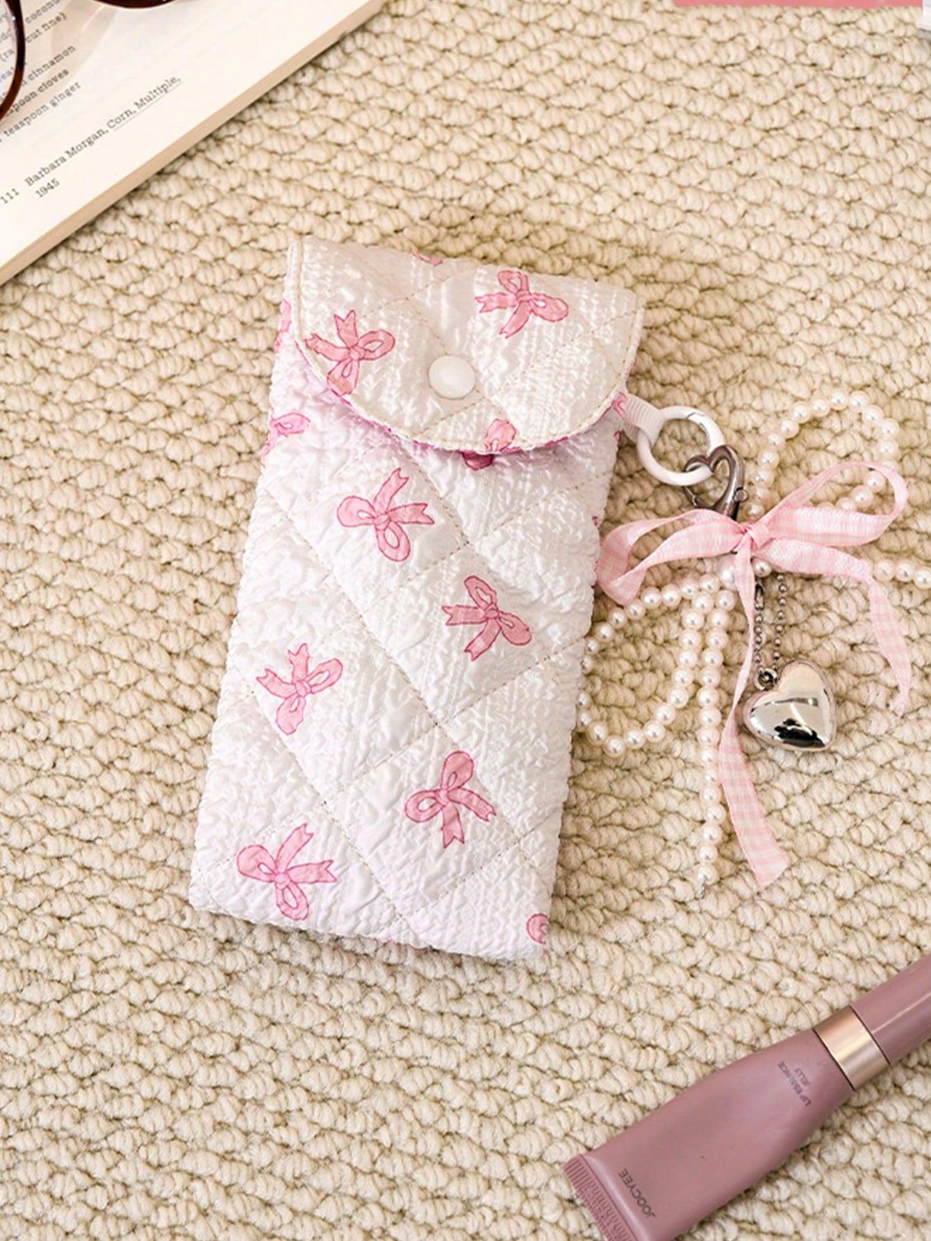 Cute Cherry Pattern Eyeglass Storage Bag, Dustproof Sunglasses Protector Case, Portable Travel Glasses Holder, Women's Gift, Christmas Present, Accessories, Portable Sunglasses Organizer