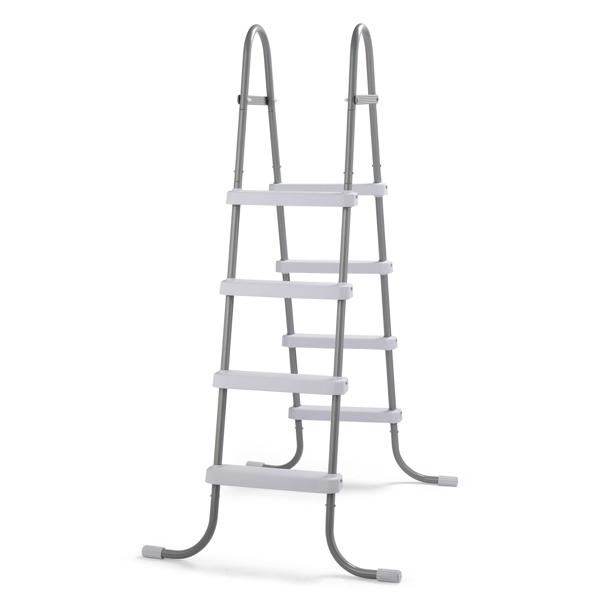 4-Step 52in Above Ground Pool Ladder - 300LB Capacity, Iron Grey Frame & White Steps, Fits Pools up to 52in