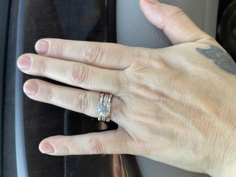 Jeulia Band Rings for Women cz Sterling Silver Interchangeable Ring Sets Wedding Engagement Anniversary Promise Ring Bridal Sets s 925 bridal  ring Sterling Silver