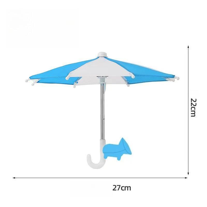 1pc Mini Mobile Phone Sunshade Umbrella Set, Outdoor Anti-Glare Portable Umbrella, with Accessories, Rain and Sun Protection