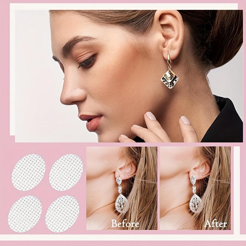 100pcs/10sheets 200pcs/20sheets Transparent Invisible Earlobe Protector for Women's Ear Piercing, Anti-enlargement Ear Sticker, Earlobe Support Patch for Strengthening Earring Support & Preventing Stretching