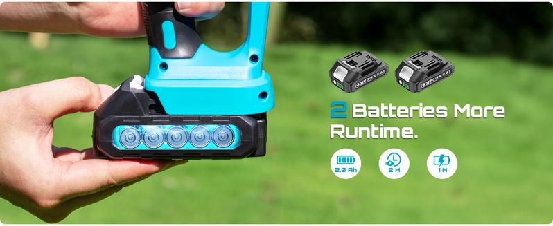 2-in-1 Brushless Hedge Trimmers, SEESII Cordless Grass Shears with Dual 2.0 Ah Batteries, 6" Electric Bush Shrub Trimmer with Dual Action Blade, Handheld Grass Cutter for Yard Garden, Lawn Pruning HT100 #TikTokShopBlackFriday 2-in-1 Brushless Hedge Trimmers, SEESII Cordless Grass Shears with Dual 2.0 Ah Batteries, 6" Electric Bush Shrub Trimmer with Dual Action Blade, Handheld Grass Cutter for Yard Garden, Lawn Pruning HT100 #TikTokShopBlackFriday