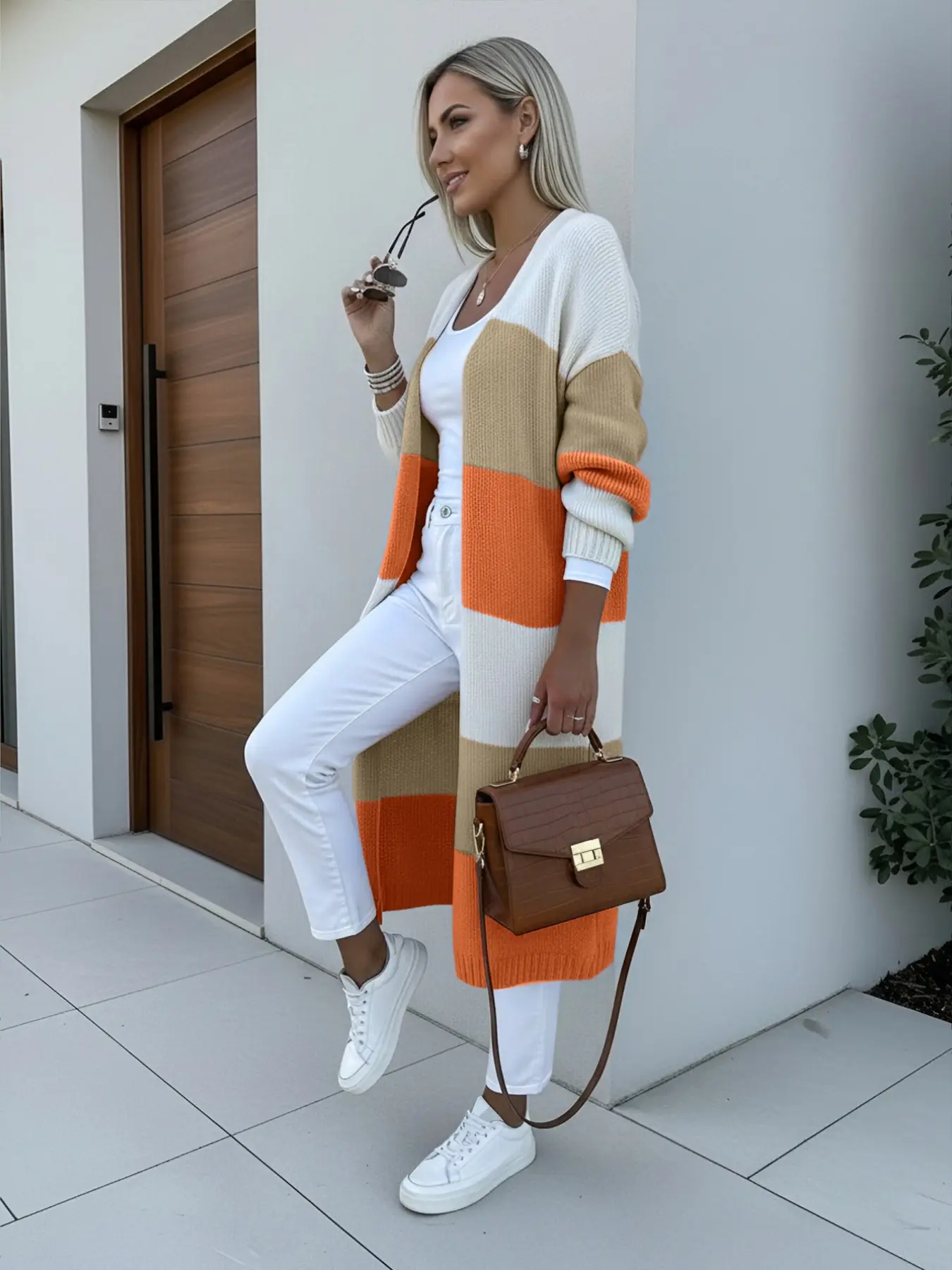 Orange brown and white color matching