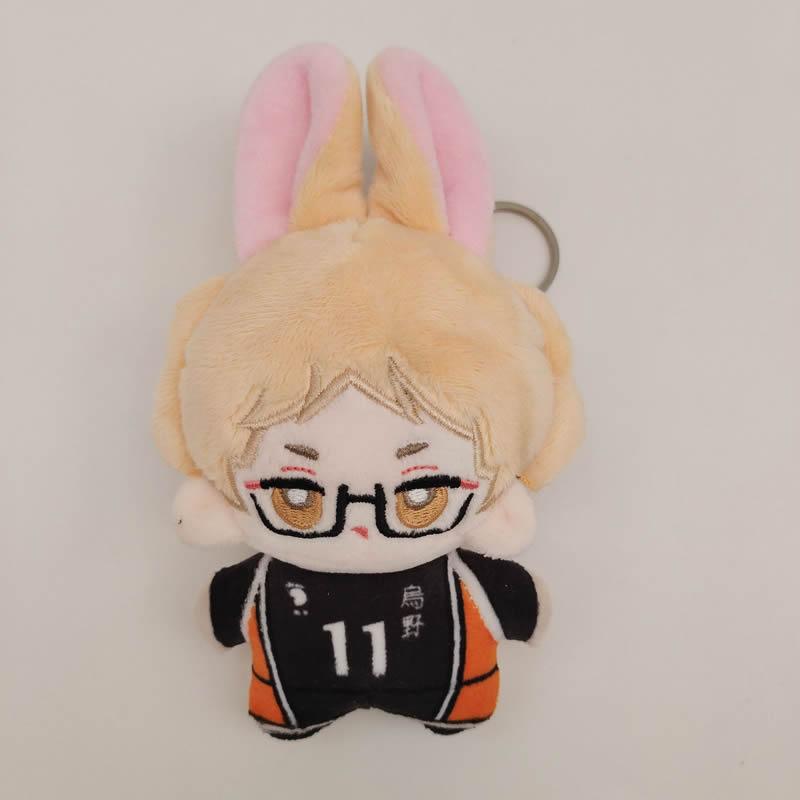 New 10cm Haikyuu Plush Toy Hinata Shoyo Keychain Tobio Kageyama Yu Nishinoya Bag Pendant Mini Volleyball Stuffed Doll Gifts