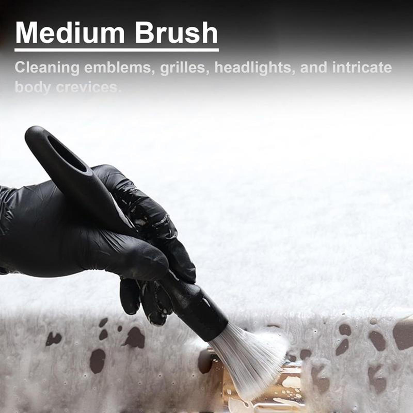 4-Counts Car Interior Cleaning Brush,Soft Professional Portable Brush for Car Interior Cleaning & Dust Removal,Cleaning Supplies,Car Detailing Products,Car Valeting Kit,Automotive