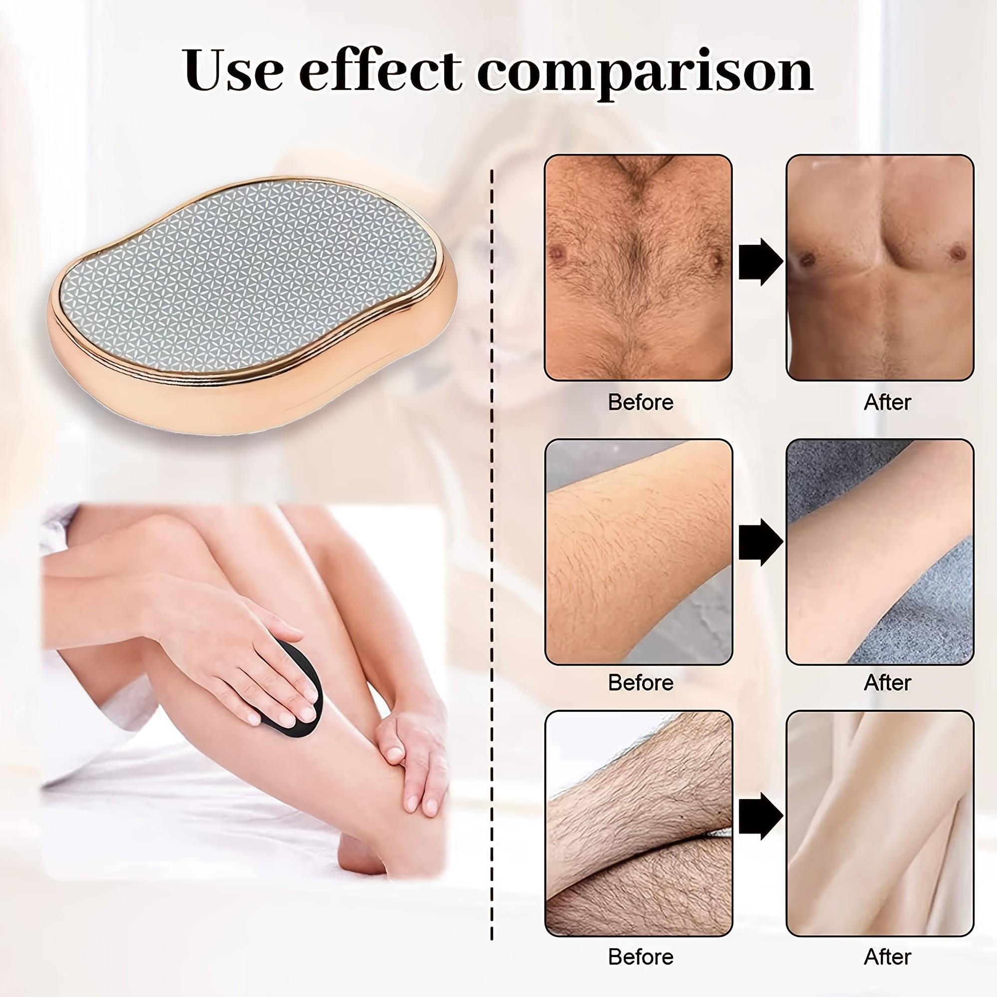 Crystal Hair Remnoval Tool Hair Removal Unisex Pain-Free ExfoliatorReusable Waterproof,Blue Gold Silver Colors, Designed foruse on smooth skin on the back,arms,and legs.I For usein shaving. Ideal Mother's Day Gift, Christmas gift, Reusable Hair Remover