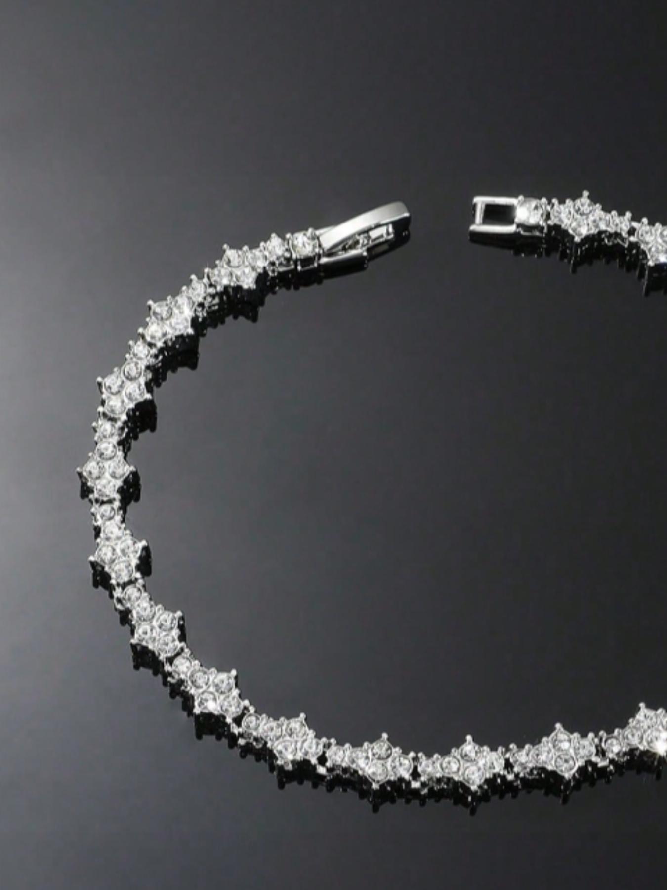Hip-hop Style Tennis Bracelet, Alloy Chain Bracelet, Cz Bracelet, Accessories for Men and Women, Classic Sparkling Cubic Zirconia Commemorative Gift for Birthdays, Anniversaries, Exquisite Trendy Bracelet, Jewelry Bracelet, Bling Stylish Accessory Hip-hop Style Tennis Bracelet, Alloy Chain Bracelet, Cz Bracelet, Accessories for Men and Women, Classic Sparkling Cubic Zirconia Commemorative Gift for Birthdays, Anniversaries, Exquisite Trendy Bracelet, Jewelry Bracelet, Bling Stylish Accessory