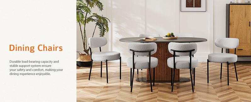 RIMIKING Dining Chairs(Package of 2),Comfortable Plush Seating,Ergonomic Design,Sturdy Construction,Modern Aesthetic,Dimensions,  6209