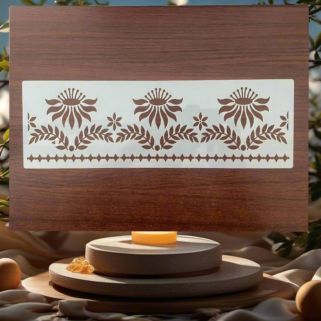 12 Piece Vintage Lace Drawing Templates Totem Cutout Molds, Retro Floral Design Stencils for Crafting, DIY Art Supplies