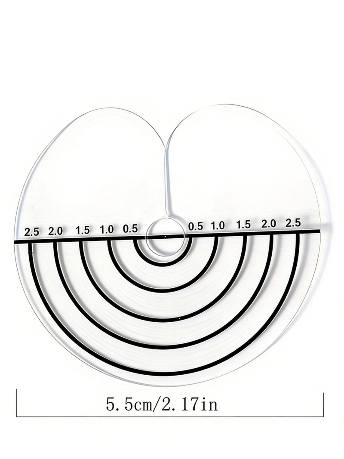 Circular Scale Hair Extension Locator Ruler, Transparent Visual Design, Ideal for Salons and Home Use, Essential Tool for Wig Making