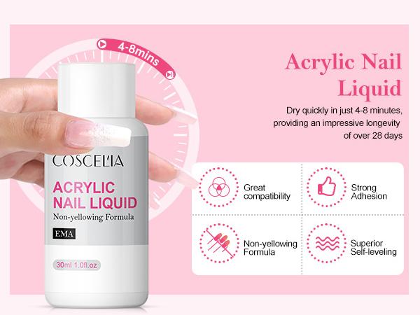 COSCELIA Acrylic Nail Kit for Beginners | Nude Acrylic Powder, UV Gel Polish & Glitter Decorations | Complete Gift for Women COSCELIA Acrylic Nail Kit for Beginners | Nude Acrylic Powder, UV Gel Polish & Glitter Decorations | Complete Gift for Women