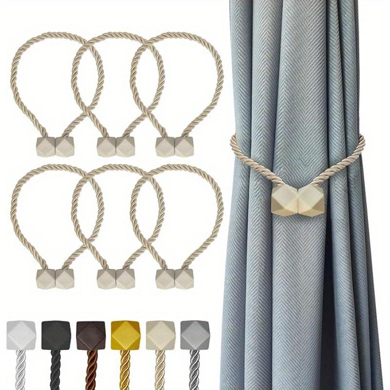 Magnetic Curtain Holdbacks, Non-Drill Magnetic Hooks, Elegant Modern Style, Suitable for Heavy Curtains, Random Colors, Set of 1/3/5